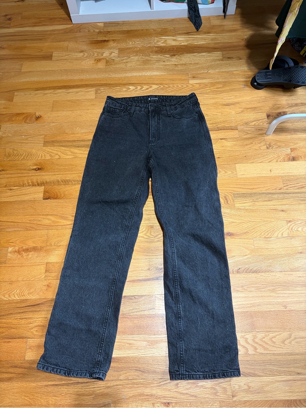 Woman’s Black Straight-Leg Jeans